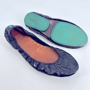 Tieks Black Obsidian Ballet Flats Size 10